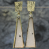Ohrschmuck, Gold 585/000, Drusenquarze, Brillanten
